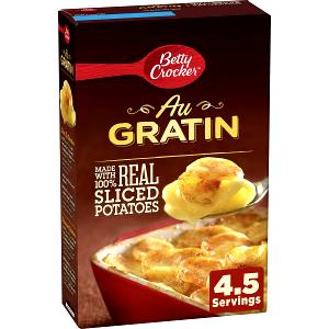 0.167 Package (5.5 Oz) Yields Au Gratin Potatoes (Dry Mix, Prepared with Water, Whole Milk and Butter)