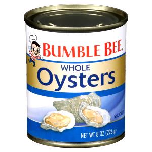 0.33 Cup Oysters, Whole, Canned
