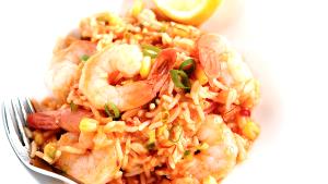 1 1/2 cups (340 g) Shrimp, Basmati Rice & Vegetables Flavored with an Asian Garlic Soy Sauce