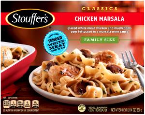1 1/2 cups frozen (216 g) Chicken Marsala