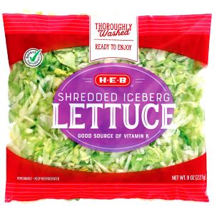 1 1/2 Cups Packaged Salads, Shredded Lettuce