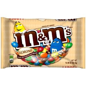 1 1/2 Oz Almond Chocolate Candies Red & Green