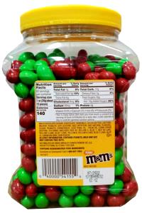 1 1/2 Oz Peanut Chocolate Candies Red & Green