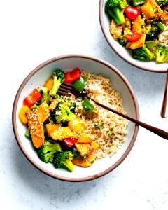 1 1/3 cup (110 g) Stir-Fry Teriyaki Vegetables with Sweet Soy Sauce Glaze