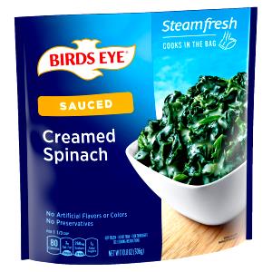1 1/3 cups (110 g) Steamfresh Lightly Sauced Creamed Spinach
