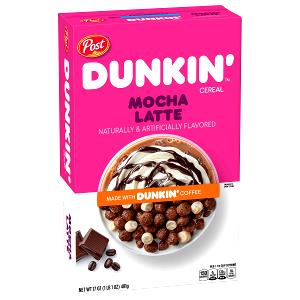 1 1/3 cups (38 g) Dunkin’ Mocha Latte Cereal