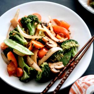 1 1/4 cup (112 g) Stir-Fry Chinese Style Vegetables with Oriental Seasoning