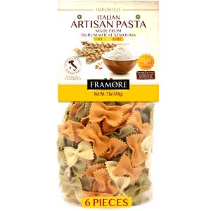 1 1/4 cup dry (56 g) Tricolor Farfalle