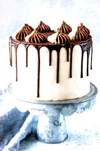 1 1-layer Cake Serving (8" Or 9" Dia, 1-1/2" High) Marble Cake without Icing