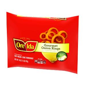 1 10 Large Rings Serving (3" - 4" Dia) Baked or Fried Batter Dipped Onion Rings (from Frozen)