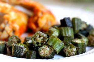 1 10 Oz Frozen Package Yields Cooked Okra (from Frozen, Fat Added in Cooking)