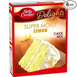 1/10 package as prepared (43 g) SuperMoist Lemon Cake Mix