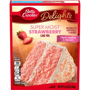 1/10 package mix (43 g) SuperMoist Strawberry Cake Mix