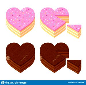 1/10 slice (143 g) DQ Heart Cake