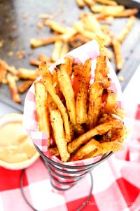 1 10 Strip Serving, NFS Oven Baked Potato French Fries (from Frozen)