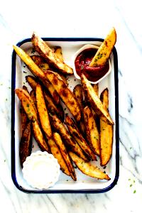 1 10 Wedges Serving Oven Baked Potato French Fries (from Frozen)