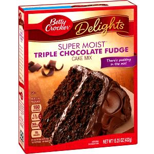 1/12 package (44 g) Triple Chocolate Fudge Super Moist Cake Mix