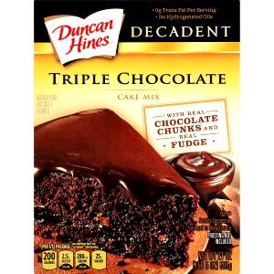 1/12 package (50 g) Triple Chocolate Decadent Cake Mix