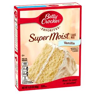 1/12 package mix (43 g) SuperMoist Vanilla Cake Mix