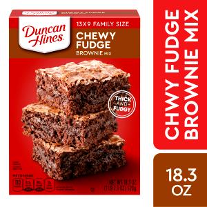1/16 package Family Style Brownie Mixes - Chewy Fudge