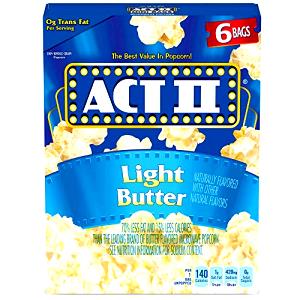 1/2 bag (40 g) Light 50% Less Fat Popcorn