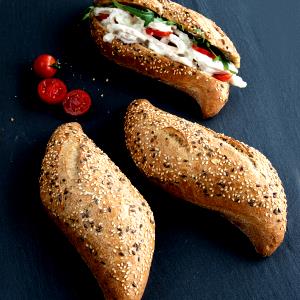 1/2 baguette (57 g) Seeded French Demi Baguette