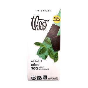 1/2 bar (42 g) Organic Fair Trade Mint Dark Chocolate