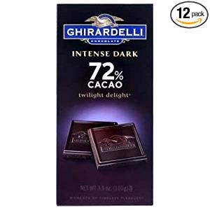 1/2 bar (43 g) Dark Chocolate 72% Cacao