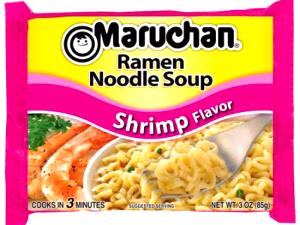 1/2 block noodles with seasoning (43 g) Ramen Noodle Soup - Shrimp Flavor