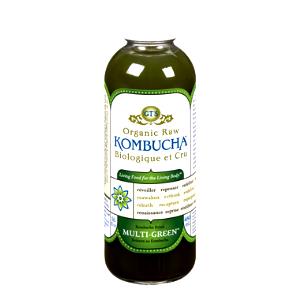 1/2 bottle (8 oz) Organic Raw Kombucha Multi-Green