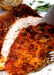 1/2 Breast, Bone And Skin Removed Turkey Breast Meat (Fryer-Roasters, Cooked, Roasted)