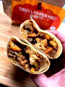 1/2 burrito (157 g) Turkey Mole Burrito (Half)
