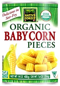 1/2 can Oriental Baby Corn Flower Cut