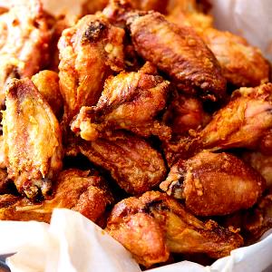 1/2 Chicken, Bone Removed Chicken Light Meat and Skin (Broilers or Fryers, Flour, Fried, Cooked)