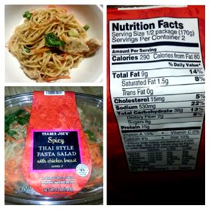 1/2 container (170 g) Spicy Thai Style Pasta Salad with Chicken Breast