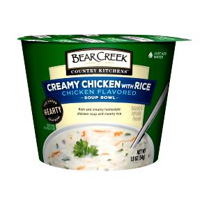 1/2 container (27 g) Creamy Chicken with Rice Hearty Soup Bowl