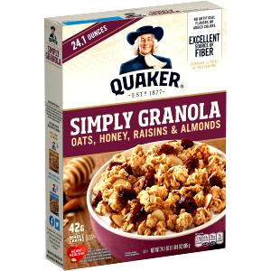 1/2 Cup 100% Natural, Oats, Honey, Raisin
