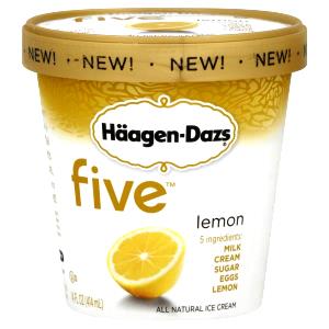 1/2 cup (102 g) Five Lemon Ice Cream