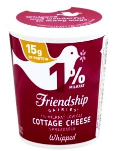 1/2 cup (113 g) 1% Milkfat Low Fat Whipped Cottage Cheese