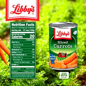 1/2 cup (120 g) No Added Salt Sliced Carrots