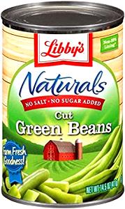 1/2 cup (120 g) No Salt Added Cut Green Beans