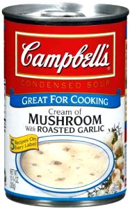 1/2 cup (120 ml) Cream of Mushroom with Roasted Garlic Condensed Soup