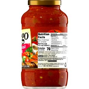 1/2 cup (120 ml) Tomato Basil Garlic Sauce