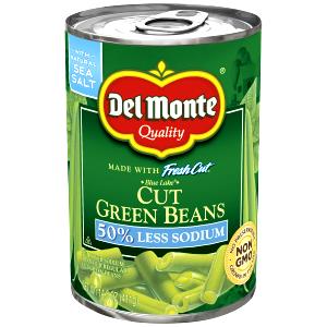 1/2 cup (121 g) Cut Green Beans (50% Less Salt)
