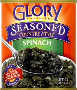 1/2 cup (121 g) Seasoned Southern Style Spinach