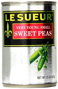 1/2 cup (121 g) Very Young Small Early Peas
