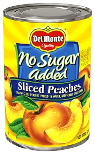 1/2 cup (121 g) Yellow Cling Sliced Peaches Sweetened with Splenda