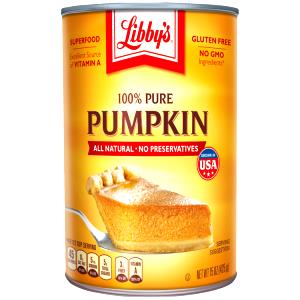 1/2 cup (122 g) 100% Pure Pumpkin