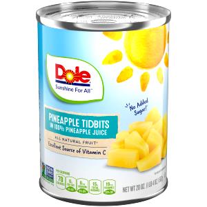 1/2 cup (122 g) Pineapple Tidbits