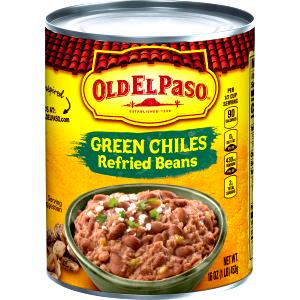 1/2 cup (122 g) Refried Beans with Green Chiles